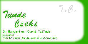 tunde csehi business card